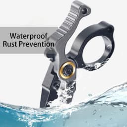 TRALOW Multifunctional Mini Pliers Scissors Aluminum Strap Locking Line Cutter Hook Disassembly Open Loop Portable Fishing Tool