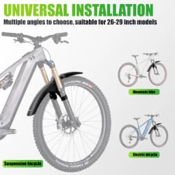 RBRL Front Bike Fender Quick Release MTB Mudguard Anti-slip High Quality PP Anti-deformWiden Bicycle Fender for 26-29" Cycling