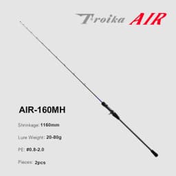PURELURE Tripod AIR IIDAKO Squid Fishing Rod 150m/160m M/MH Titanium Tip Casting Rod for Boat Fishing Webfooted Design