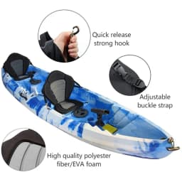 Paddle Board Seat Padded SUP Paddle Board Seat with Detachable Storage Bag Canoe Backrest Seat for Kayaks Rowboats Fishing Boats