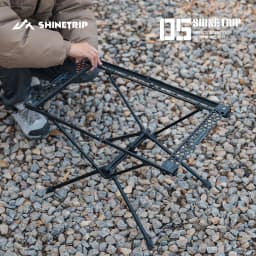 Outdoor Tactical IGT Table Frame ShineTrip Aluminum Alloy Folding Bracket Picnic Lightweight Camping Desk Support Portable Stand