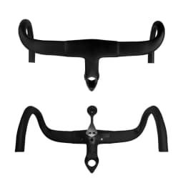 F14 Series Road Bike Handlebar, T800 Carbon Fiber Integrated Drop Bar, Built-in Garmin Wahoo Mount, Internal Routing Ultralight
