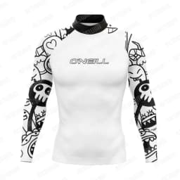 2026 Funny Rash Guards Swimsuit Men's Long Sleeve Beach Surfing T-Shirt UV Protection Swimwear Boy's Sports Surf Diving Clothes