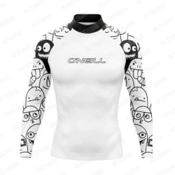 2026 Funny Rash Guards Swimsuit Men's Long Sleeve Beach Surfing T-Shirt UV Protection Swimwear Boy's Sports Surf Diving Clothes