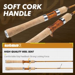 Hunthouse UL Trout Fishing Rod Casting Ultra Light Lure WT 0.2-0.8g 1.65m 1.85m Carbon Fiber 0.7mm Top Bass Pike Fish Tackle