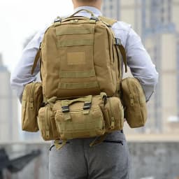 50L Large Capacity Military Tactical Backpack Waterproof Oxford Backpack for Men Hiking Camping Hunting Travel Rucksack