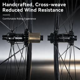 700C Road Bicycle Carbon Fiber Wheelset 24 Hole 36T Ratchet HG/XDR Hub Center-Lock Disc Brake Winter Cycling Part No Logo