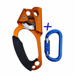 Left Right Rock Climbing Hand Grasp Ascender Device Caving Rope Clamp For Mountaineering Tree Climbing Arborist Gear Equipment