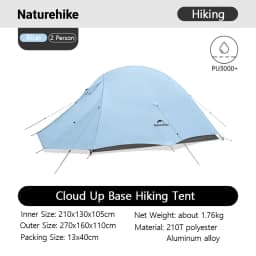 Naturehike 2026 New Hiking Tent Waterproof Large Foyer Pink Tent Travel 1-2 Person Ultralight Portable Camping Shelter Tents