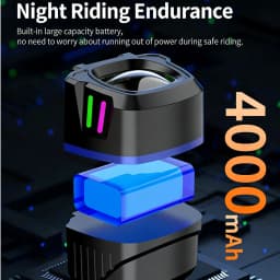 Highlight LED Cycling Light Type-C Rechargeable Bike Lamp Aluminum Alloy Wireless Remote Control Bicycle Headlight for Scooter