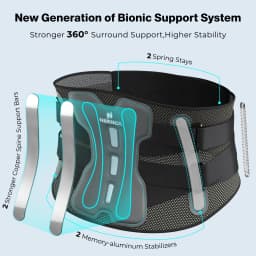 NEENCA Back Brace for Lower Back Pain Relief Lumbar Support Belt for Men & Women Soft Breathable Mesh for Sciatica, Scoliosis