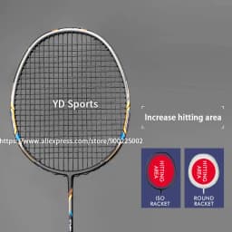 Lightest 10U Carbon Fiber Badminton Rackets Strung High Tension 22-35LBS Professional G4 13KG Racquet Speed Sports For Adult