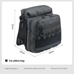CAMPINGMOON Camping Rear Seat Headrest Expansion Storage Bag Off road Equipment Storage Bag BK-PL