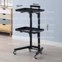Beauty Salon Trolley Barber Shop Trolley Hair Salon Dedicated Stainless Steel Foldable Trolley Hair Salon Tool