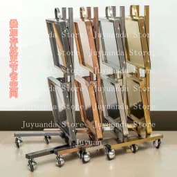 Beauty Salon Trolley Barber Shop Trolley Hair Salon Dedicated Stainless Steel Foldable Trolley Hair Salon Tool