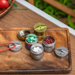 Boundless Voyage Titanium Container Mini Pill Holder for for Medication, Vitamins, Supplements Travel, Outdoor, Home Use Ti9007