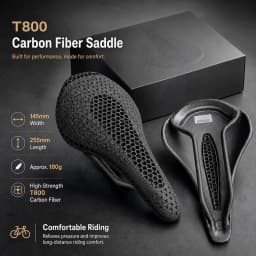 2026FKFB Ultra Full Carbon 3D Printed Bike Saddle 185g TorayT800 Carbon Fiber Base for MTB Mountain Cycling Saddle Seat 145mm