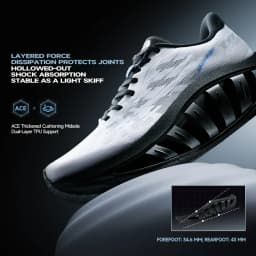 Xtep Light Boat MAX Stronger Propulsive Force For Male Lightweight Rebound Height-Increasing Running Shoes 874219110095