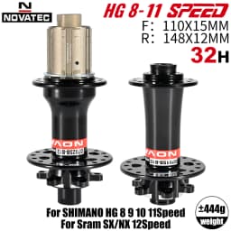 Novatec D791SB D792SB MTB Road Bicycle Disc Brake Hubs 100x12 142x12 100x9 135x10 6-Bolt 24/28/32H Center Lock QR 8 9 10 11S