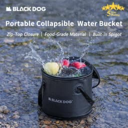 BLACKDOG Collapsible Water Bucket, Portable Foldable Camping Water Container Large Capacity 20L, Food Grade for Hiking Fishing