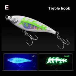 Hopeblaze Hurricane No.1 Saltwater Heavy Sinking Pencil Luminous 45/90g Fishing Lure for Big Game Amberjack GT Tuna Barracuda