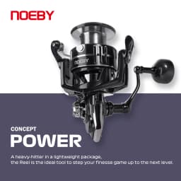 Noeby Carbon Spinning Fishing Reel 2500 3000 4000 Series Max Drag 7kg Lightweight Gear Ratio 6.2:1 Aluminium Spool Fishing Reel
