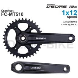 SHIMANO DEORE M6100 MTB Crankset FC-MT510-1 32T 34T Original or Original Arm with DELIC Chainring 34T 36T