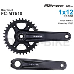 SHIMANO DEORE M6100 MTB Crankset FC-MT510-1 32T 34T Original or Original Arm with DELIC Chainring 34T 36T