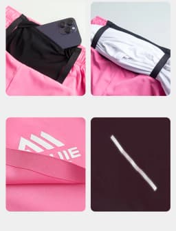 AONIJIE FW6199 Women's Running Shorts with Pockets Lightweight Quick Dry Sports Shorts Gym Workout Athletic Shorts for Women