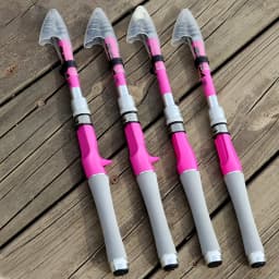 Spinning Rod and Reel Combo for Bass Pesca Mini Telescopic Fishing Rods 1.5M 1.8M 2.4M Metal Spool Fishing Reels Set Pink Girl