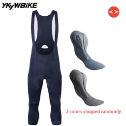 YKYW Men's Pro Team 3/4 Bib Shorts Cycling Tights Pants Sports Mtb Bike Clothing Man Bicycle Shorts 4 Hours Riding Padded
