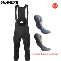 YKYW Men's Pro Team 3/4 Bib Shorts Cycling Tights Pants Sports Mtb Bike Clothing Man Bicycle Shorts 4 Hours Riding Padded