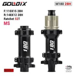 GOLDIX M180 52T Ratchet Bicycle Hub 6-Bolt Disc Brake 28Hole Straight pull Spoke Sealed Bearing HG/XD/MS Hub body 142X12 148X12