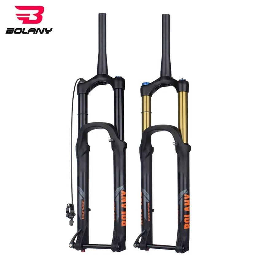 Bolany Bike Fork 27.5 29 Inch Pneumatic Shock Absorber Damping BOOST Barrel Shaft Magnesium Alloy 175mm 160mm Travel Disc Fork