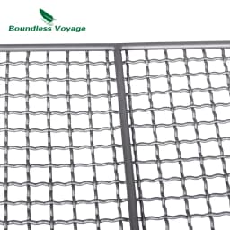 Boundless Voyage Titanium Grill Net Durable Baking Steak Pork Charcoal BBQ Net for Outdoor Beach Hiking Picnic Camping Cookware
