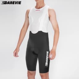 DAREVIE Cycling Bib Shorts Training Level 80Kg/m³ Pad Men's Cycling Shorts Anti Slip 4-Way Stretch Quick-Dry Cycling Shorts