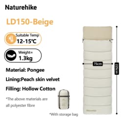Naturehike Sleeping Bag Camping Outdoor Portable Ultralight Single Splicable Sleeping Bags Waterproof Machine Washable