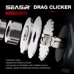 Seasir Commando Power Baitcaster Reel High Speed Gear Ratio 7.1:1 Drag 9kg New Generation Drag Clicker Fresh Saltwater Fishing
