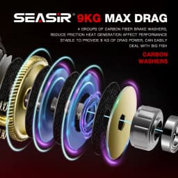 Seasir Commando Power Baitcaster Reel High Speed Gear Ratio 7.1:1 Drag 9kg New Generation Drag Clicker Fresh Saltwater Fishing