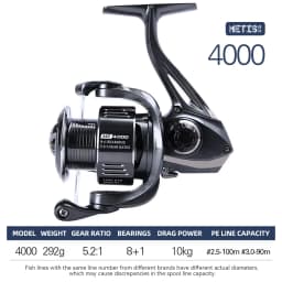 TSURINOYA METIS 1000 2000 3000 Spinning Fishing Reel 8kg Drag Lure Reel Lightweight 8+1 Bearings Bass Saltwater Fishing Coil