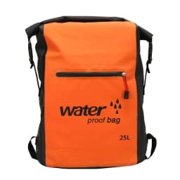 25L Foldable Hiking Bag Durable PVC Waterproof Rolltop Rucksack Backpack Abrasion-Resistant Shoulder Pack for Outdoor Adventures