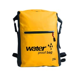 25L Foldable Hiking Bag Durable PVC Waterproof Rolltop Rucksack Backpack Abrasion-Resistant Shoulder Pack for Outdoor Adventures