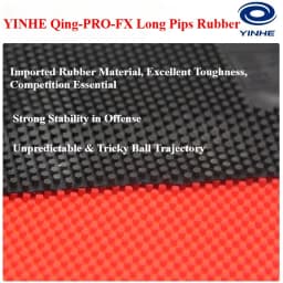 YINHE Qing PRO-FX Table Tennis Rubber OX Long Pips ITTF Approved Cured Table Tennis Rubbers Professional Weird Pimpled Rubber