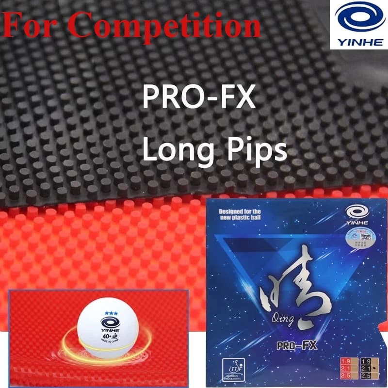 YINHE Qing PRO-FX Table Tennis Rubber OX Long Pips ITTF Approved Cured Table Tennis Rubbers Professional Weird Pimpled Rubber