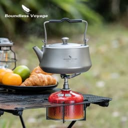 Boundless Voyage 800ml Titanium Kettle with Infuser Ultralight Stovetop Teapot with Filter for Loose Tea Outdoor Water Boiler