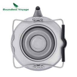 Boundless Voyage 800ml Titanium Kettle with Infuser Ultralight Stovetop Teapot with Filter for Loose Tea Outdoor Water Boiler