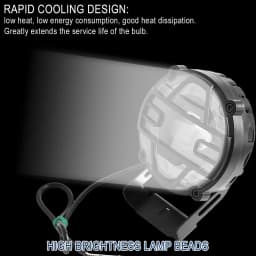 Electric Scooter Front Light 36V 48V Headlight Lamp Snowmobile Off-road Vehicle Horn Headlight Aluminum Alloy Portable Part