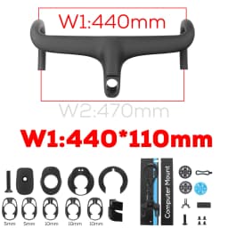 ULLICYC T4 ULTRA Road Bike Full Carbon Fiber Internal Cable Integrated Bicycle Handlebar Cockpit For 360mm-380mm With Mount