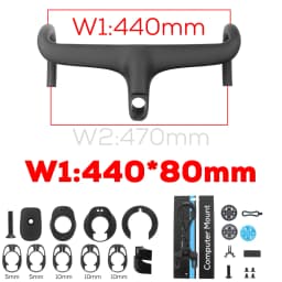 ULLICYC T4 ULTRA Road Bike Full Carbon Fiber Internal Cable Integrated Bicycle Handlebar Cockpit For 360mm-380mm With Mount