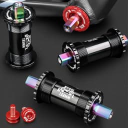 MUQZI Bicycle Titanium Ceramics Bottom Bracket MTB Road Bike BB68 103 107 110 113 119 122mm Square Tapered Axis